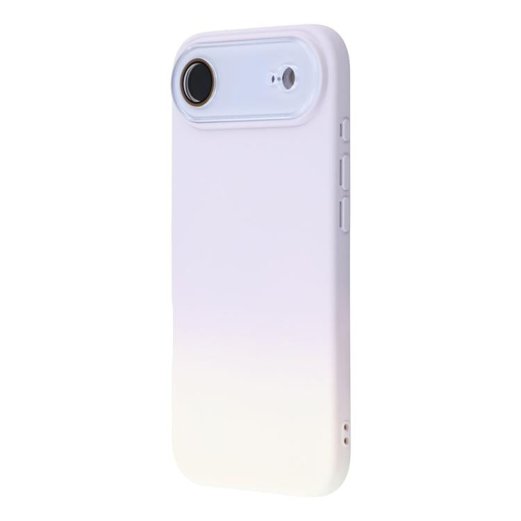 For iPhone Air Dual-Color Gradient TPU + Fiber Lining Phone Case with Lens Protector