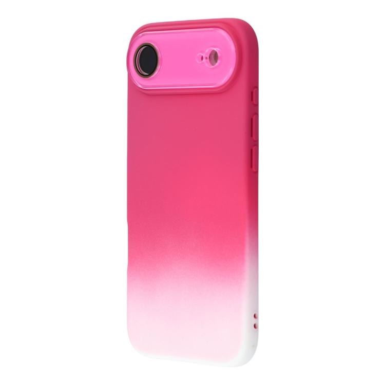 For iPhone Air Dual-Color Gradient TPU + Fiber Lining Phone Case with Lens Protector