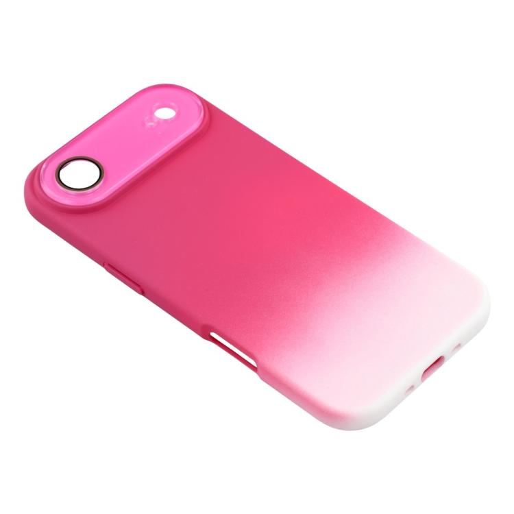 For iPhone Air Dual-Color Gradient TPU + Fiber Lining Phone Case with Lens Protector
