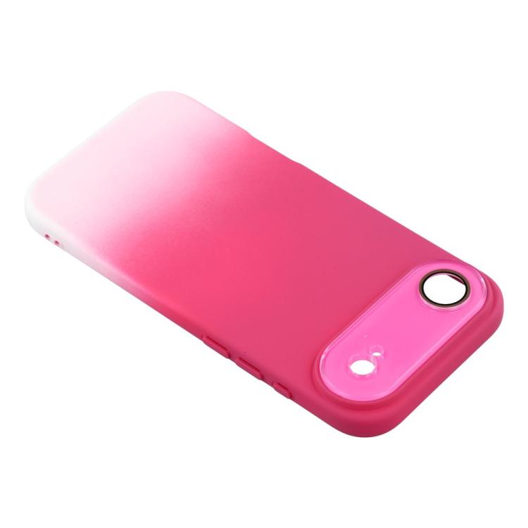 For iPhone Air Dual-Color Gradient TPU + Fiber Lining Phone Case with Lens Protector