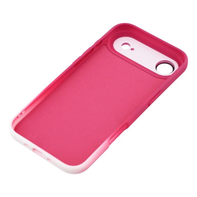 For iPhone Air Dual-Color Gradient TPU + Fiber Lining Phone Case with Lens Protector