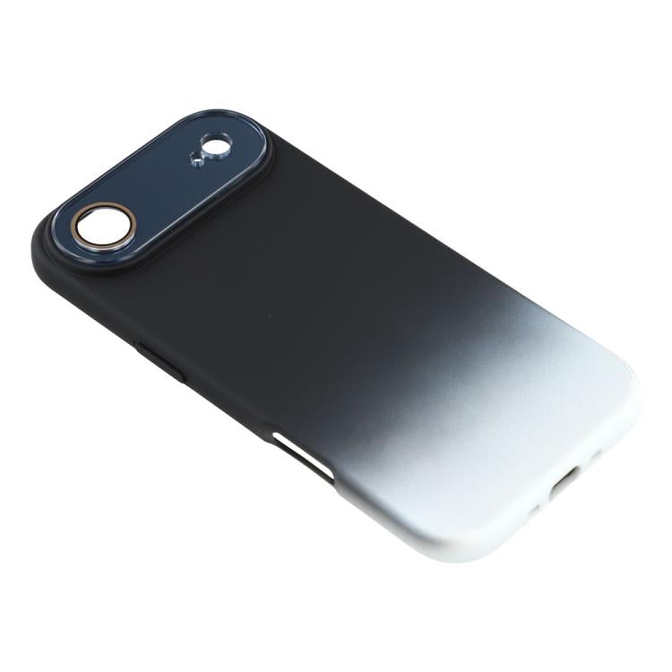 For iPhone Air Dual-Color Gradient TPU + Fiber Lining Phone Case with Lens Protector
