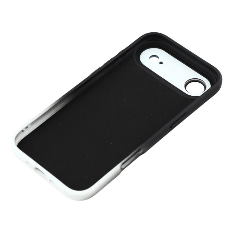 For iPhone Air Dual-Color Gradient TPU + Fiber Lining Phone Case with Lens Protector