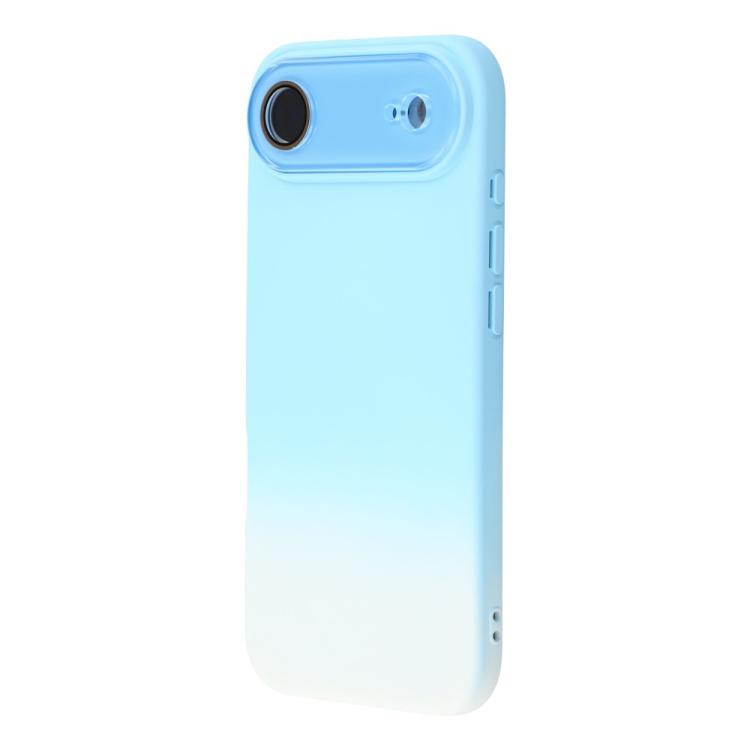 For iPhone Air Dual-Color Gradient TPU + Fiber Lining Phone Case with Lens Protector