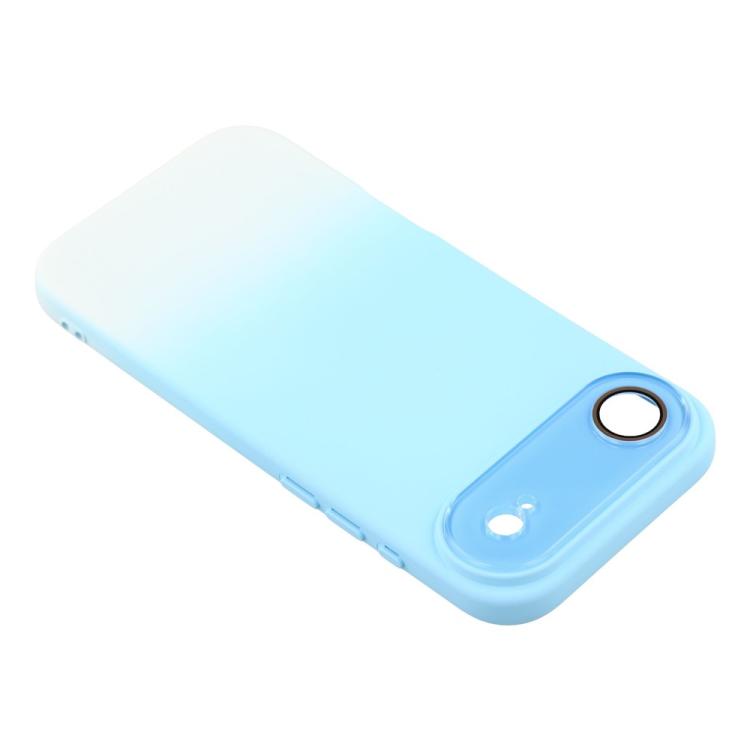 For iPhone Air Dual-Color Gradient TPU + Fiber Lining Phone Case with Lens Protector