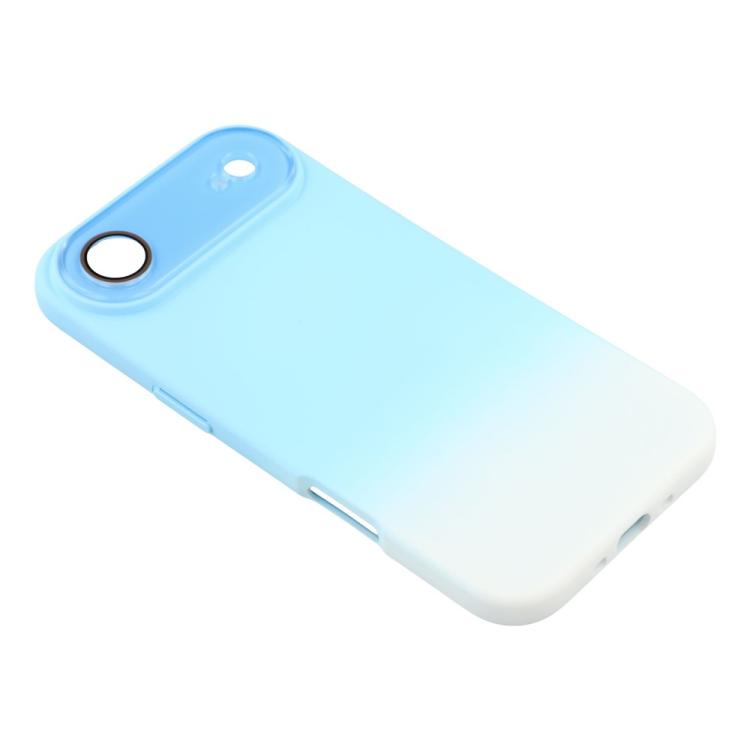 For iPhone Air Dual-Color Gradient TPU + Fiber Lining Phone Case with Lens Protector