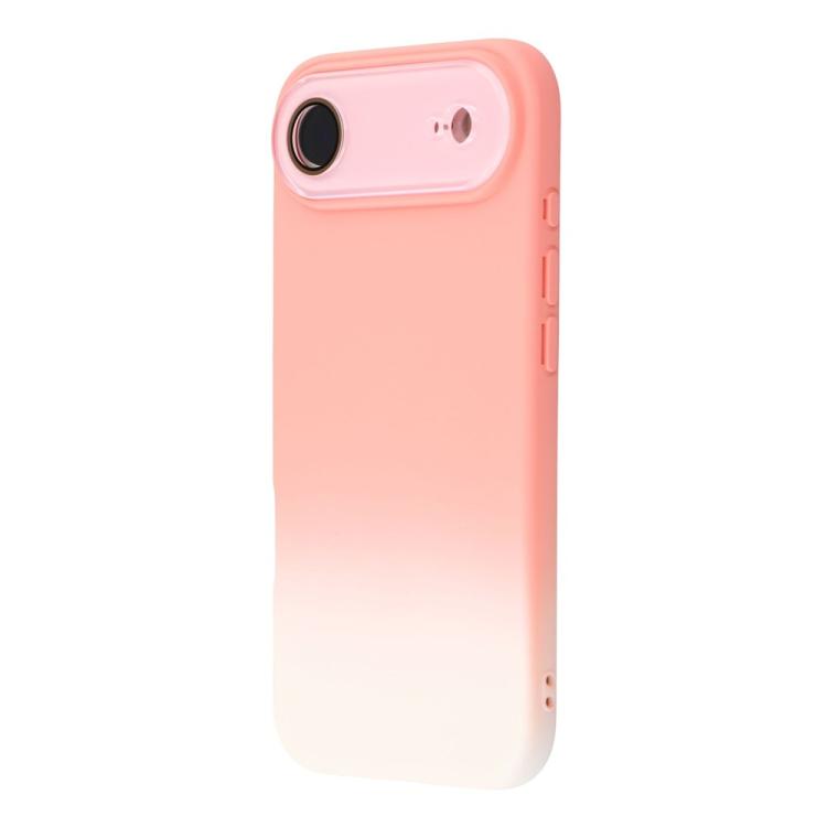 For iPhone Air Dual-Color Gradient TPU + Fiber Lining Phone Case with Lens Protector