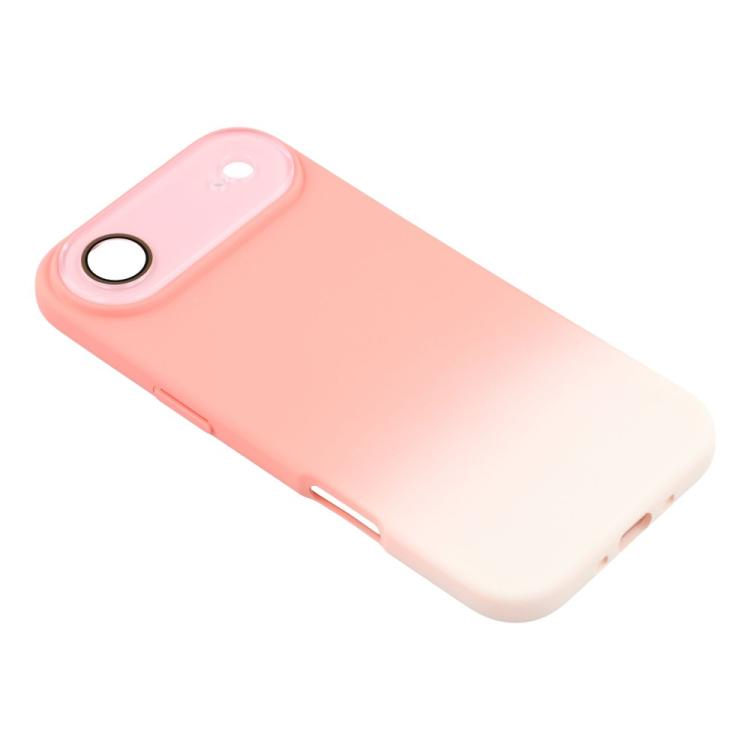 For iPhone Air Dual-Color Gradient TPU + Fiber Lining Phone Case with Lens Protector