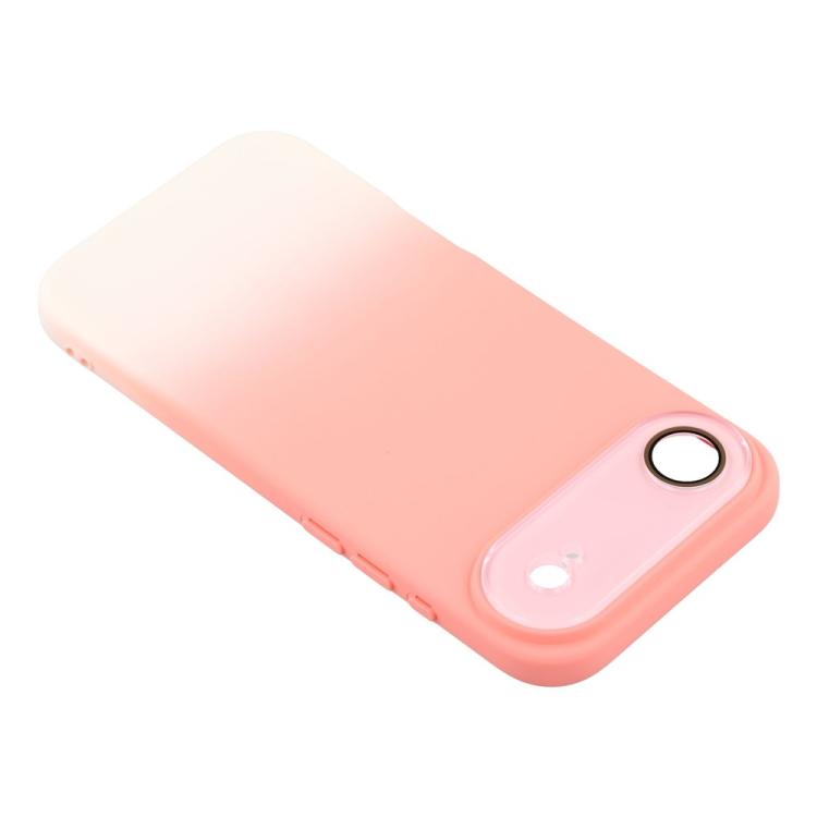 For iPhone Air Dual-Color Gradient TPU + Fiber Lining Phone Case with Lens Protector