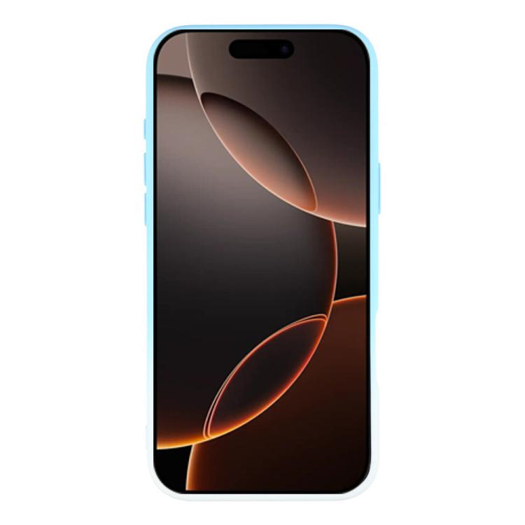 For iPhone 16 Pro Max Dual-Color Gradient TPU + Fiber Lining Phone Case with Lens Protector
