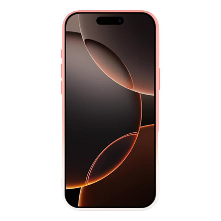 For iPhone 16 Pro Max Dual-Color Gradient TPU + Fiber Lining Phone Case with Lens Protector
