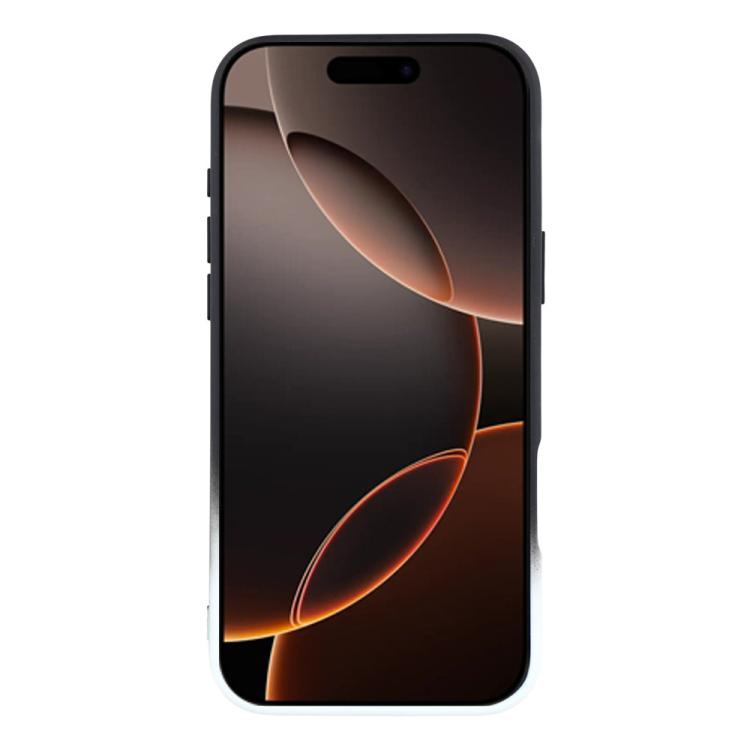 For iPhone 16 Pro Dual-Color Gradient TPU + Fiber Lining Phone Case with Lens Protector