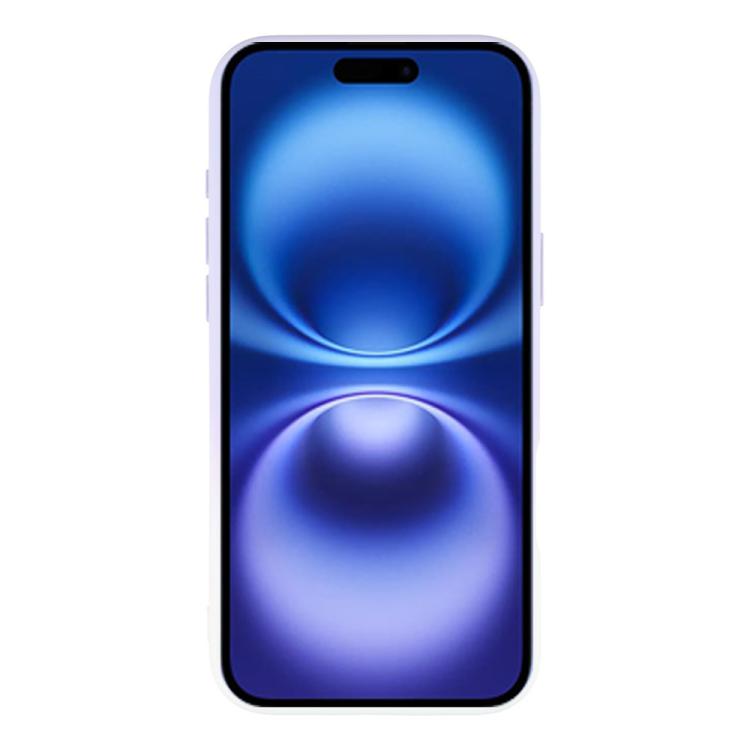 For iPhone 16 Dual-Color Gradient TPU + Fiber Lining Phone Case with Lens Protector