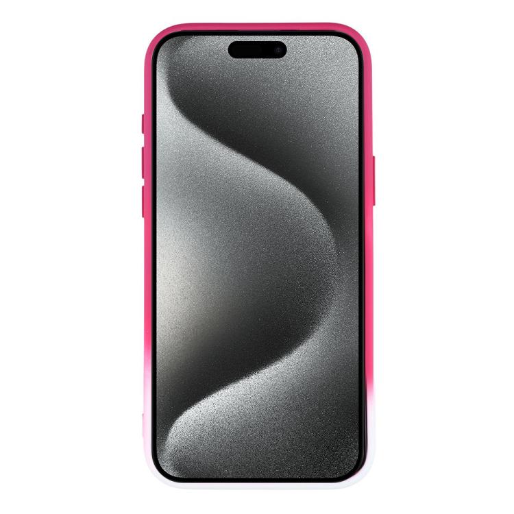 For iPhone 15 Pro Dual-Color Gradient TPU + Fiber Lining Phone Case with Lens Protector
