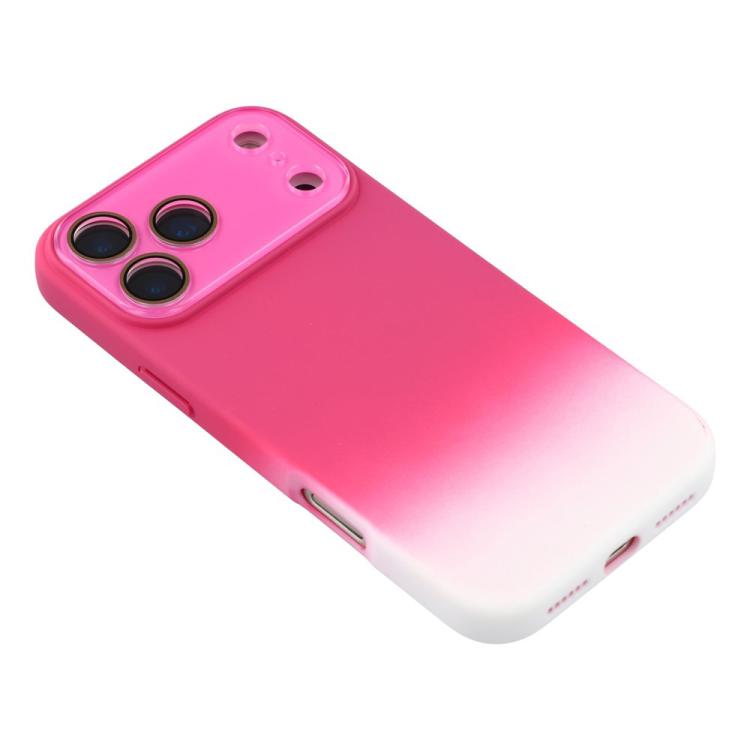 For iPhone 15 Plus Dual-Color Gradient TPU + Fiber Lining Phone Case with Lens Protector