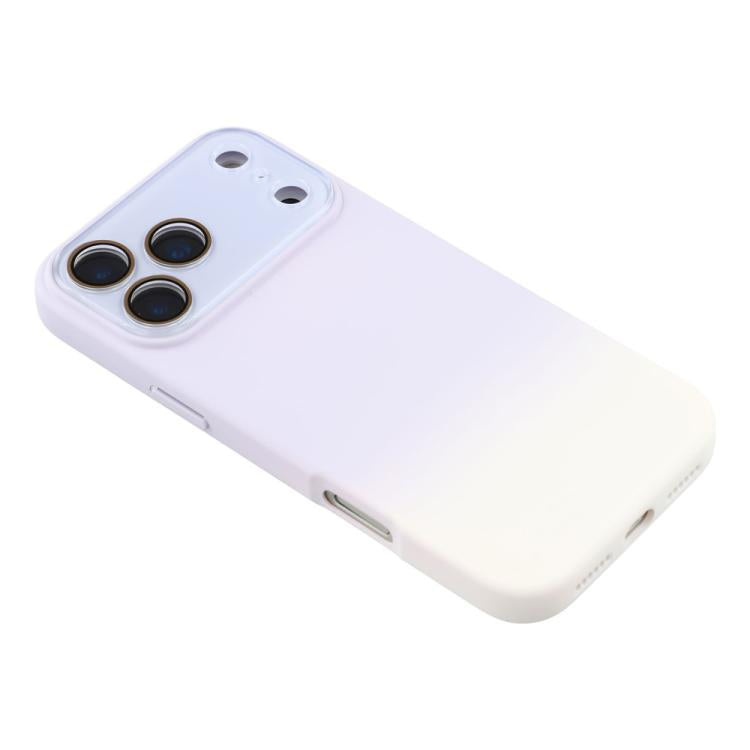 For iPhone 14 Dual-Color Gradient TPU + Fiber Lining Phone Case with Lens Protector
