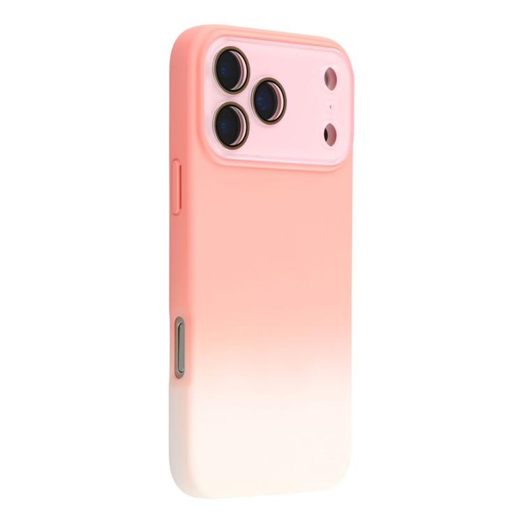 For iPhone 14 Dual-Color Gradient TPU + Fiber Lining Phone Case with Lens Protector