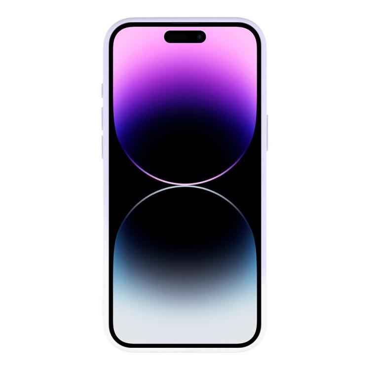For iPhone 14 Pro Dual-Color Gradient TPU + Fiber Lining Phone Case with Lens Protector