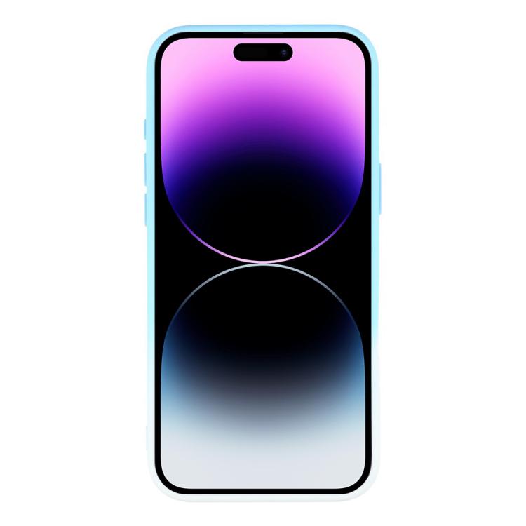 For iPhone 14 Pro Dual-Color Gradient TPU + Fiber Lining Phone Case with Lens Protector