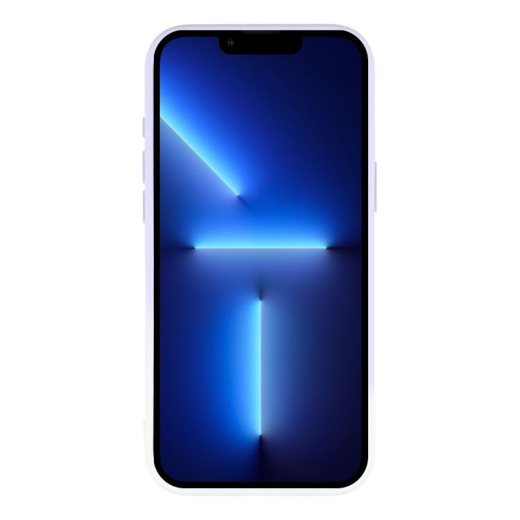 For iPhone 13 Pro Max Dual-Color Gradient TPU + Fiber Lining Phone Case with Lens Protector