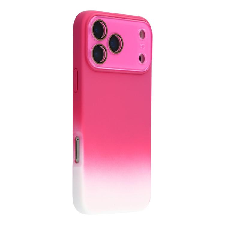 For iPhone 13 Pro Max Dual-Color Gradient TPU + Fiber Lining Phone Case with Lens Protector