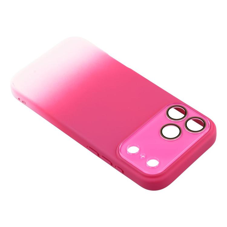 For iPhone 13 Pro Max Dual-Color Gradient TPU + Fiber Lining Phone Case with Lens Protector