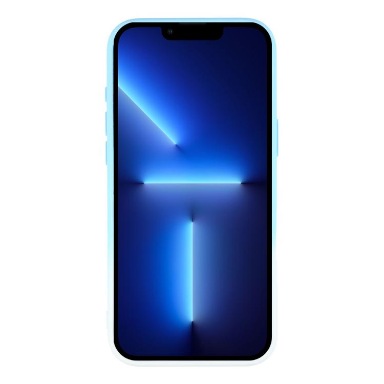 For iPhone 13 Pro Dual-Color Gradient TPU + Fiber Lining Phone Case with Lens Protector