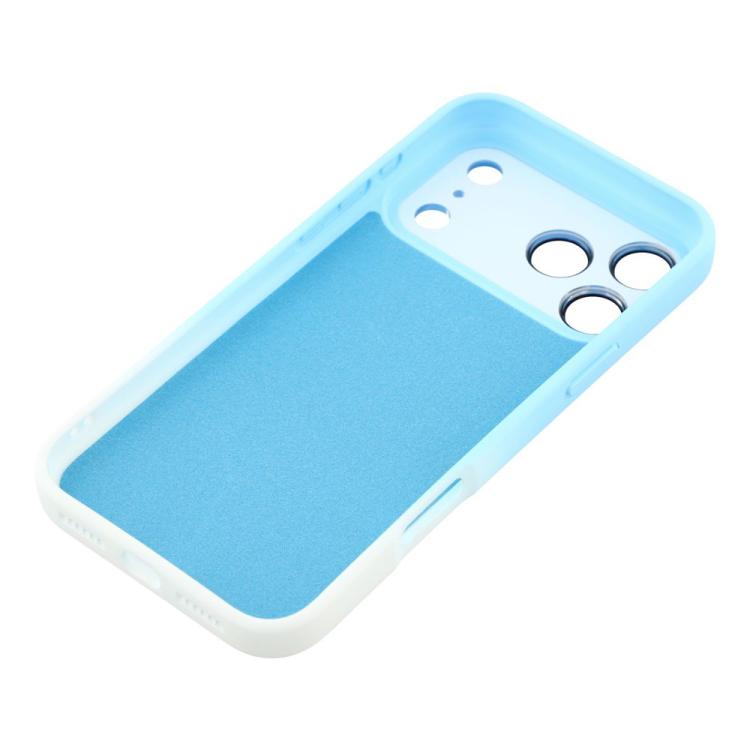 For iPhone 13 Pro Dual-Color Gradient TPU + Fiber Lining Phone Case with Lens Protector