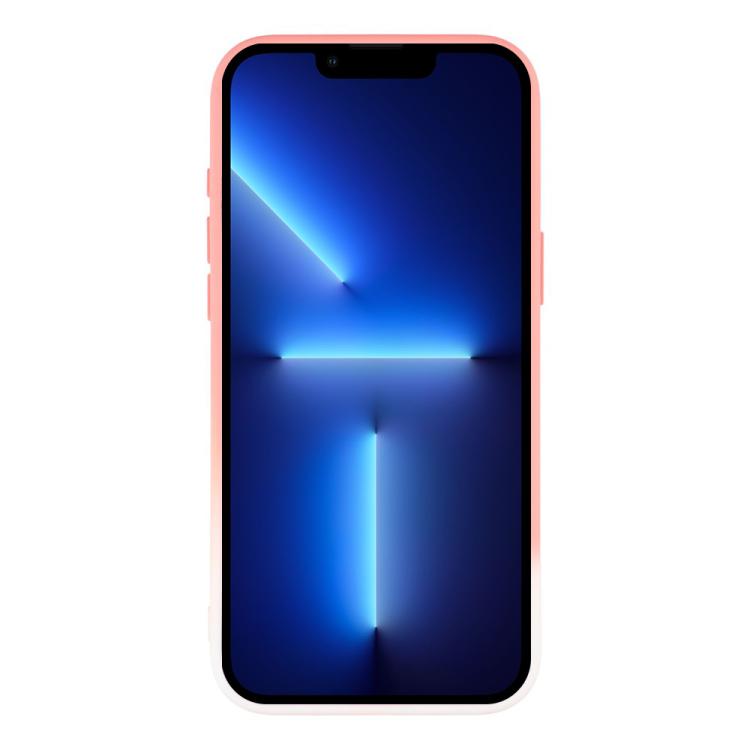 For iPhone 13 Pro Dual-Color Gradient TPU + Fiber Lining Phone Case with Lens Protector