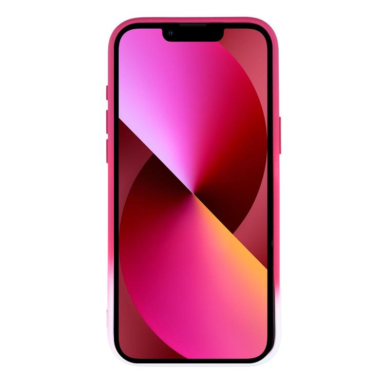 For iPhone 13 Dual-Color Gradient TPU + Fiber Lining Phone Case with Lens Protector