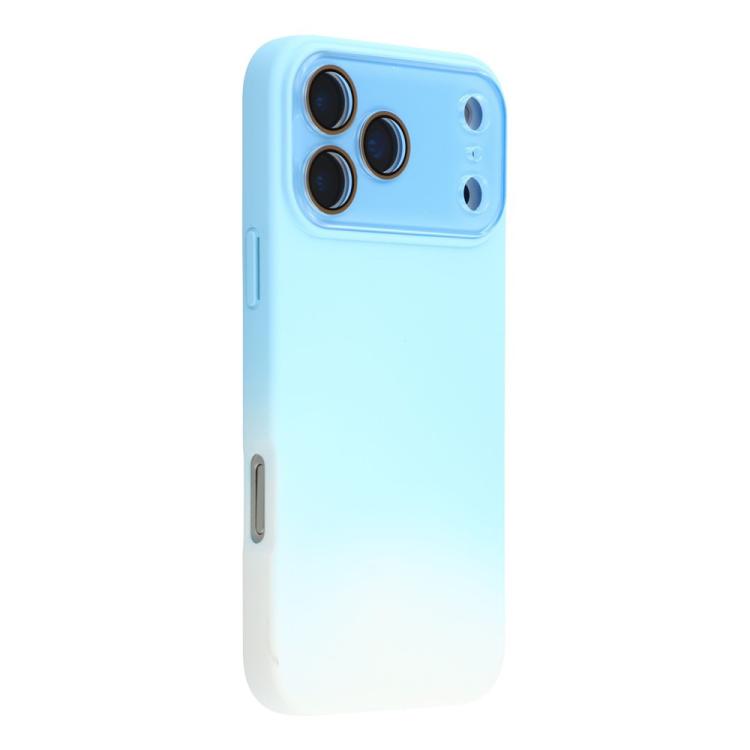 For iPhone 12 Dual-Color Gradient TPU + Fiber Lining Phone Case with Lens Protector