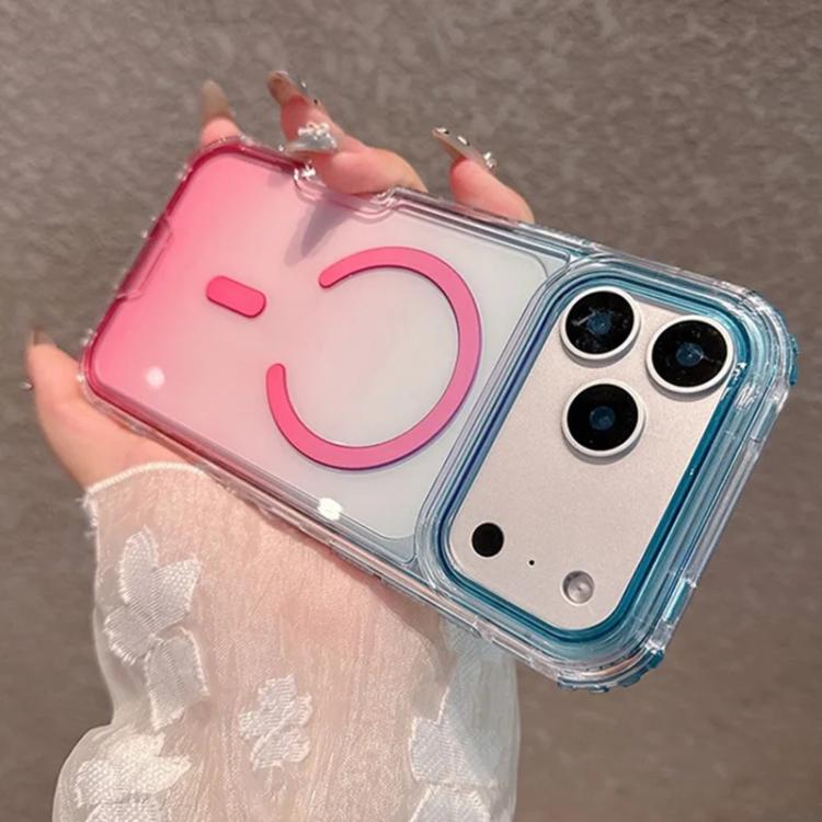 For iPhone 17 Pro Detachable Gradient Transparent Magnetic Phone Case