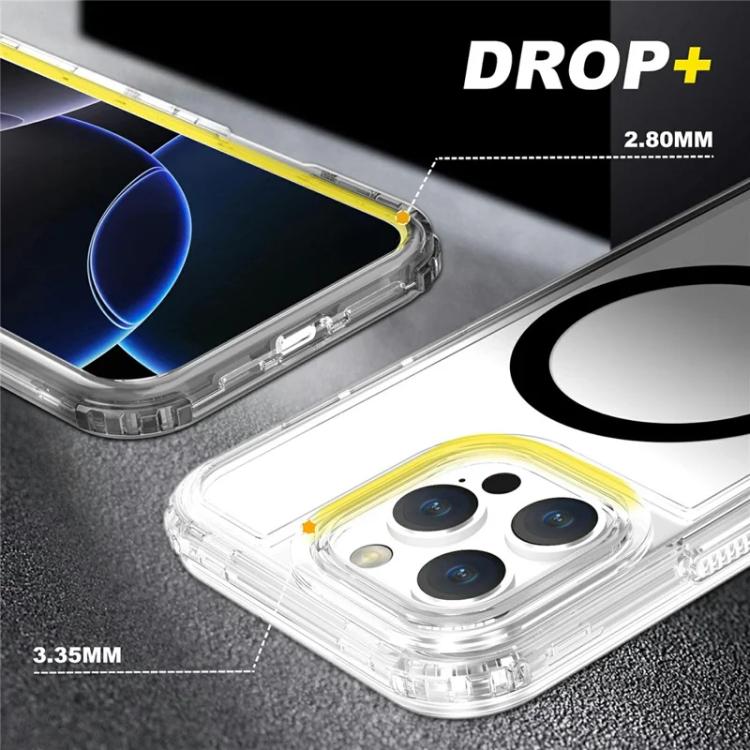 For iPhone 14 Pro Detachable Gradient Transparent Magnetic Phone Case
