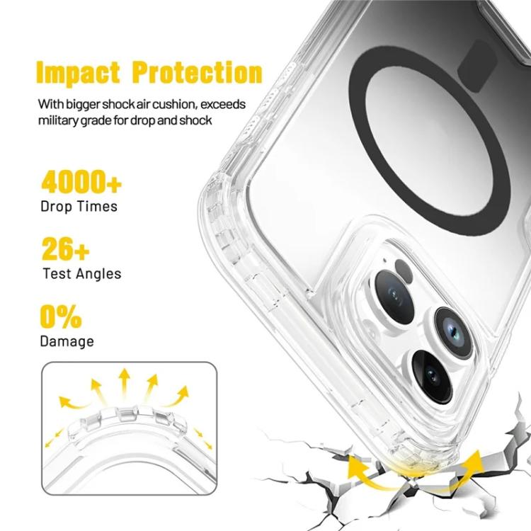 For iPhone 13 Pro Detachable Gradient Transparent Magnetic Phone Case