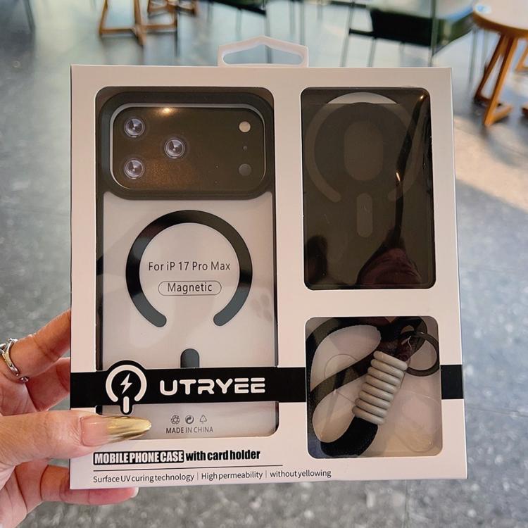 For iPhone 11 Pro Max Frosted Detachable Card Slot Holder Magnetic Phone Case with Wrist Strap