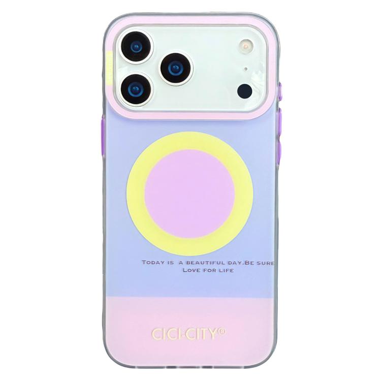 For iPhone 17 Pro Max CICI-CITY CH-57 Contrast Color Magnetic Skin-Feel Phone Case