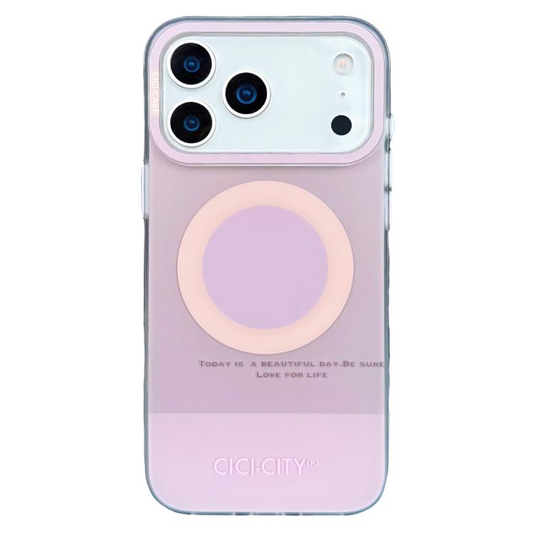 For iPhone 17 Pro CICI-CITY CH-57 Contrast Color Magnetic Skin-Feel Phone Case