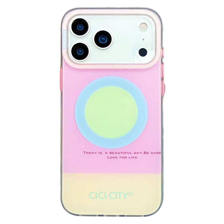 For iPhone 17 Pro CICI-CITY CH-57 Contrast Color Magnetic Skin-Feel Phone Case