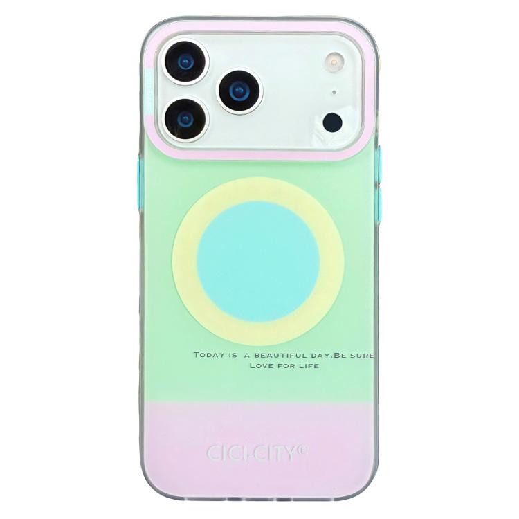 For iPhone 17 Pro CICI-CITY CH-57 Contrast Color Magnetic Skin-Feel Phone Case