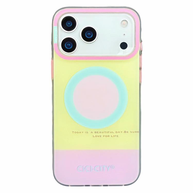 For iPhone 17 Pro CICI-CITY CH-57 Contrast Color Magnetic Skin-Feel Phone Case