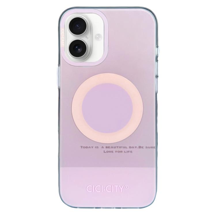 For iPhone 17 CICI-CITY CH-57 Contrast Color Magnetic Skin-Feel Phone Case