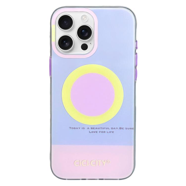 For iPhone 16 Pro CICI-CITY CH-57 Contrast Color Magnetic Skin-Feel Phone Case