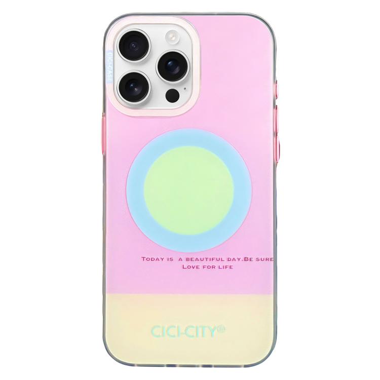 For iPhone 15 Pro Max CICI-CITY CH-57 Contrast Color Magnetic Skin-Feel Phone Case