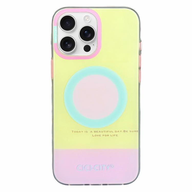 For iPhone 15 Pro Max CICI-CITY CH-57 Contrast Color Magnetic Skin-Feel Phone Case