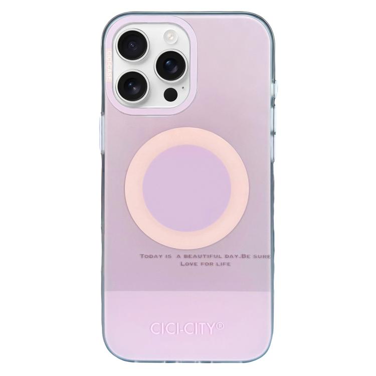 For iPhone 15 Pro CICI-CITY CH-57 Contrast Color Magnetic Skin-Feel Phone Case