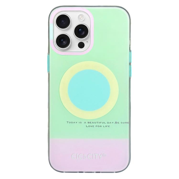 For iPhone 15 Pro CICI-CITY CH-57 Contrast Color Magnetic Skin-Feel Phone Case