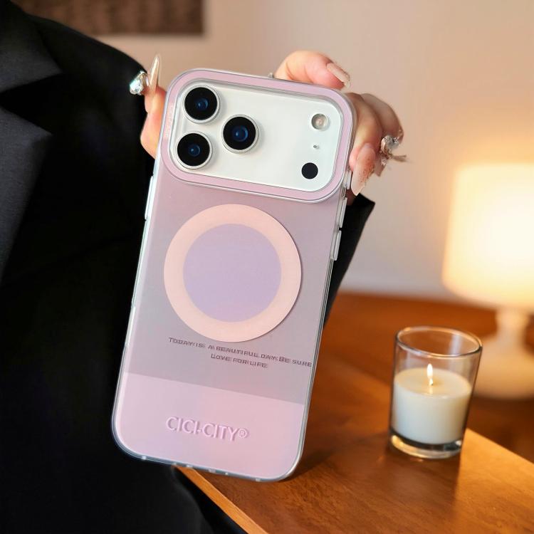 For iPhone 17 Pro CICI-CITY CH-57 Contrast Color Magnetic Skin-Feel Phone Case