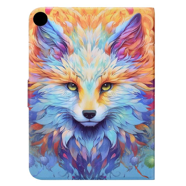 For Samsung Galaxy Tab A11 / A9 Voltage Sewing Thread Painted Vegan Leather Tablet Case