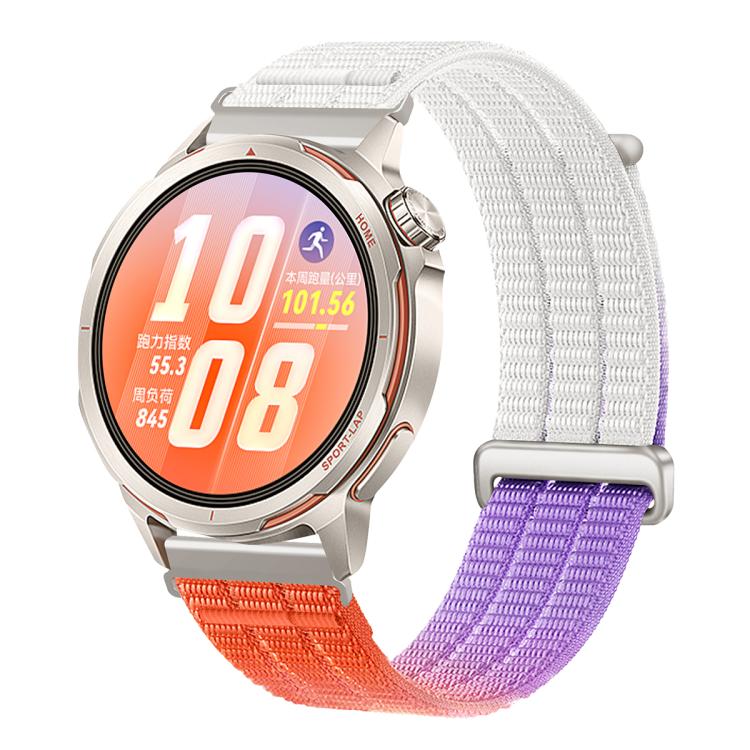 22mm Double-Link Cloud Feel Breathable Nylon Loop Metal Connectors Watch Band