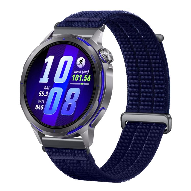 22mm Double-Link Cloud Feel Breathable Nylon Loop Metal Connectors Watch Band
